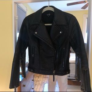 Vegan Leather Topshop Biker Jacket
